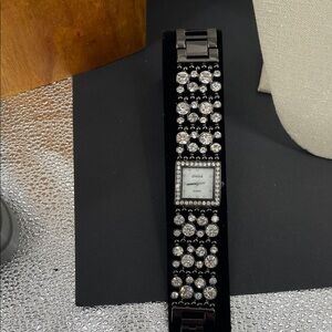 2.11.26-14 Chico's Gunmetal & Crystal Watch